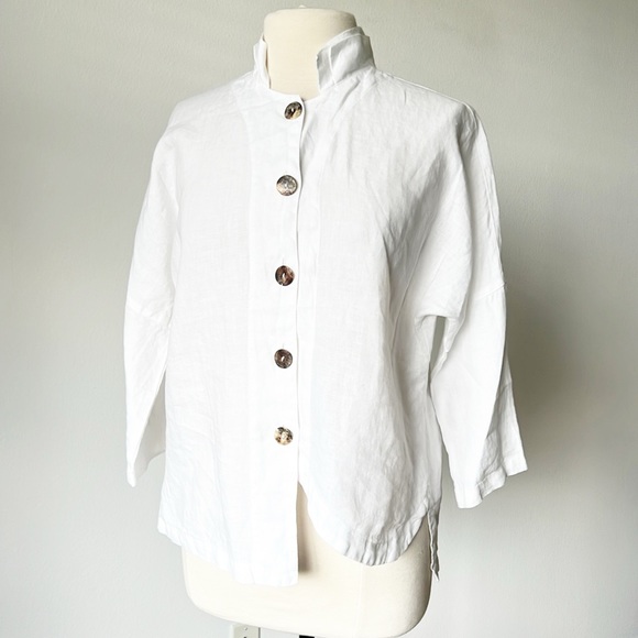 Click By Color Me Cotton Linen Button down Shirt - Picture 2 of 15